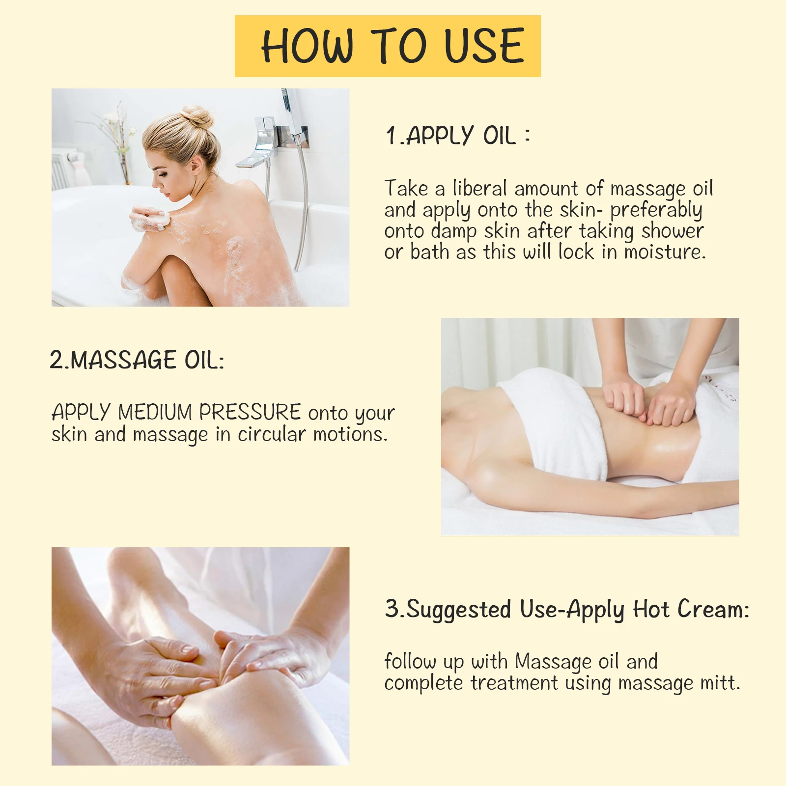 VANERIA Massage Oil Anti Cellulite Weight Loss Organic Hot Cream Slimming Fat Burn Belly Massage Oils for spa