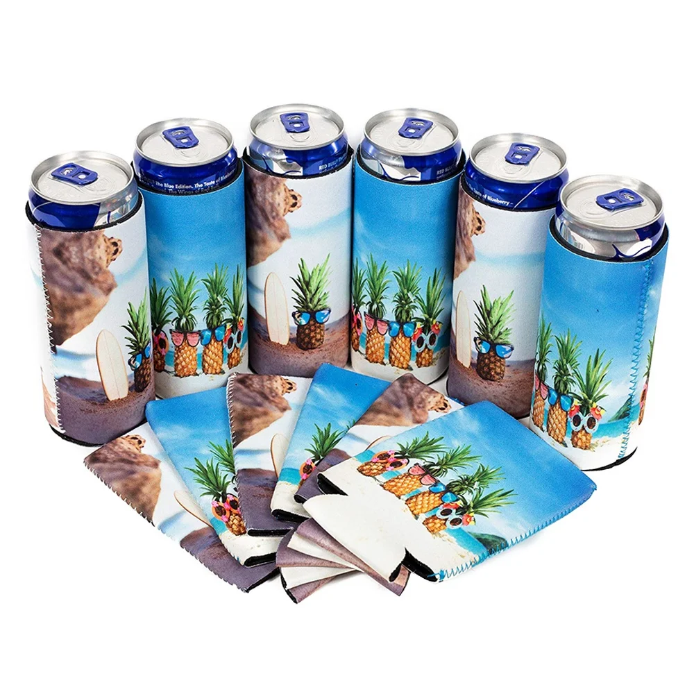 No minimum order best high quality 16 oz can affordable custom made collapsible beer can coolies