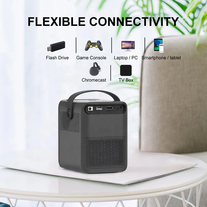  Лидер продаж на Amazon умный портативный переносной мини-проектор Hd 1080P Led DLP 3D 4G Android Светодиодные проекторы с экраном 4K
