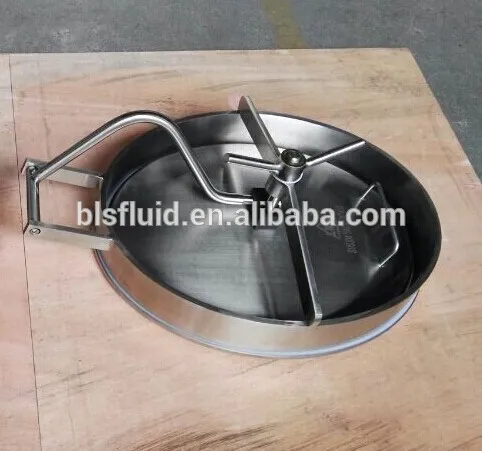 Food Grade Stainless Steel SS304 SS316l Tank Hatch Sanitary 400mm Round Manhole Cover