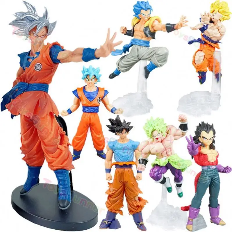 Goku Action Figure Model Cartoon Goku Pvc Figure Toy Childhood Son Car Desk Ornaments Figura De Accion