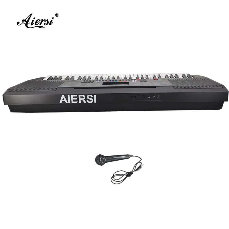 Aiersi Brand Best Music Gift 61 Keys Electronic Organ Beginner Electric Piano Musical Instruments with Microphones and