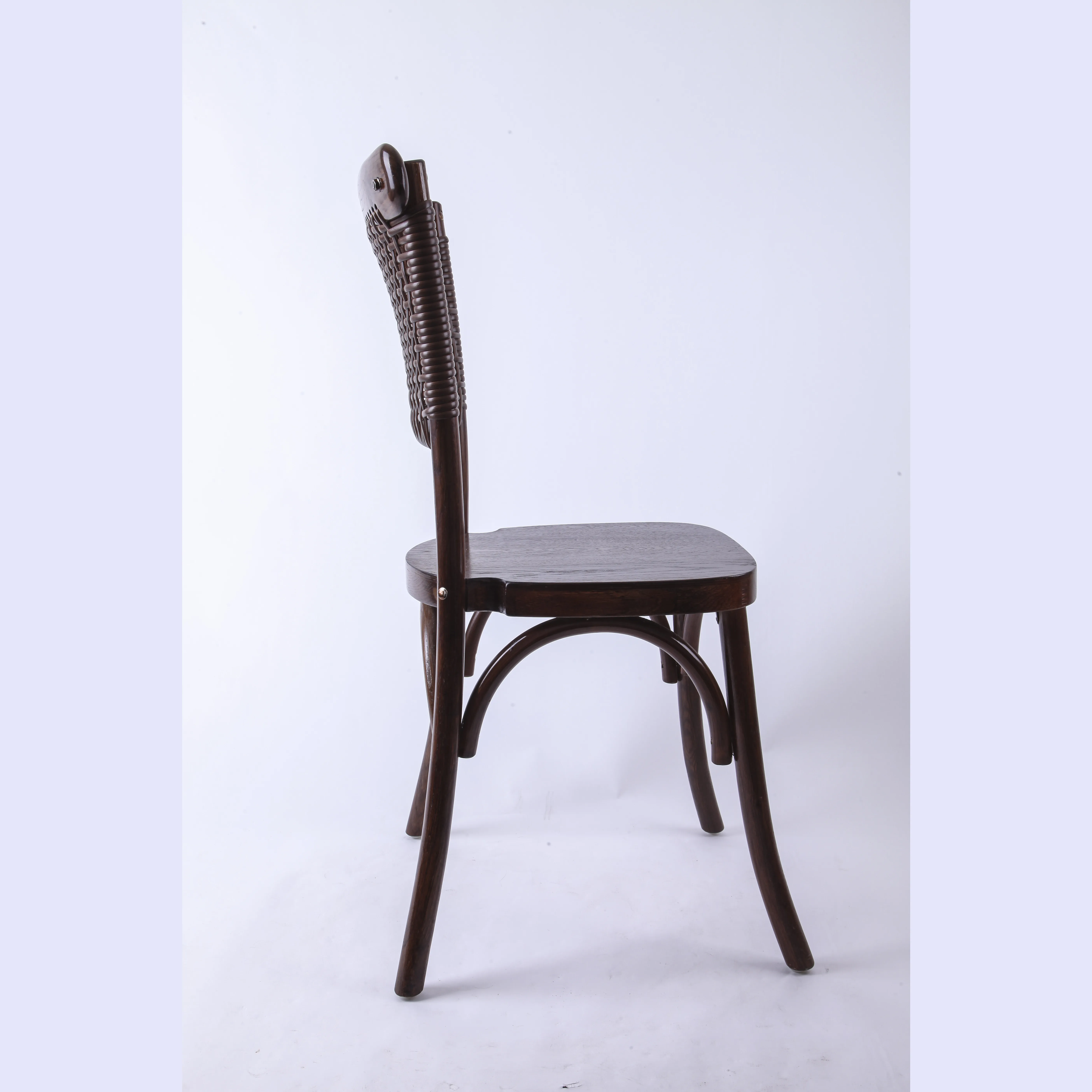 Best Selling Rope Back Wooden Dining Chairs for Wedding Events Rental Party