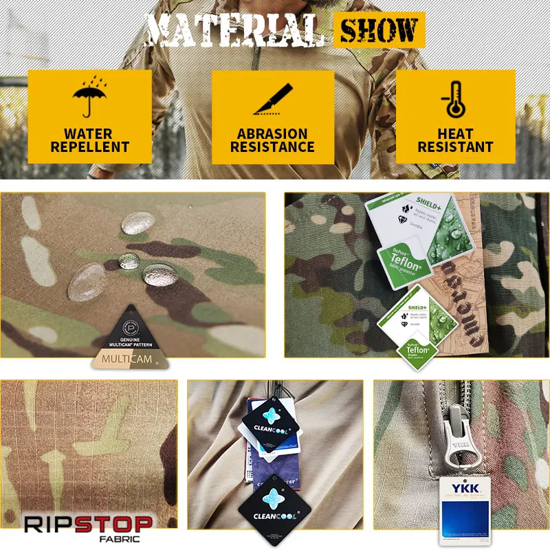 Emersongear NC50/50 Ripstop Ranger Green Color Combat Shirt Pants Tactical Clothing Frog Suit G3 Camouflage Uniforms Set