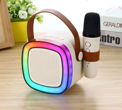 Hot selling KTV Audio portable mini wireless Bluetooth speaker with karaoke microphone outdoors
