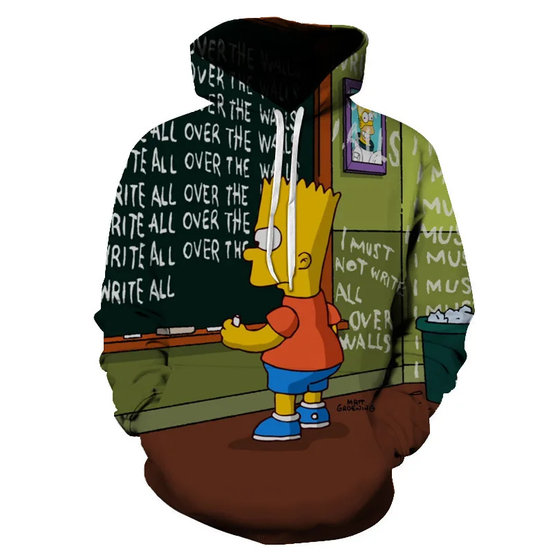 digital printing simpsons hoodie anime hoodies men cheap wholesale hoodies sudaderas de los simpson