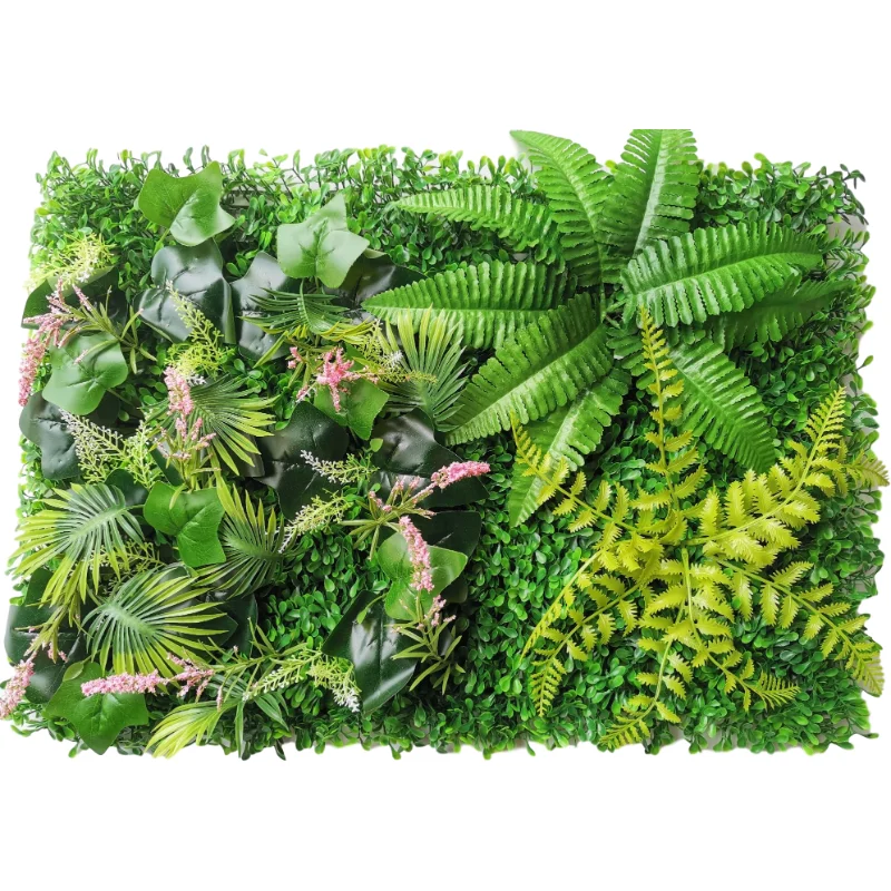 High Quality Plastic Material Made Fake Plants Artificial Grass Boxwood Panel Hedge Mat For Garden Privacy Wall Decoration