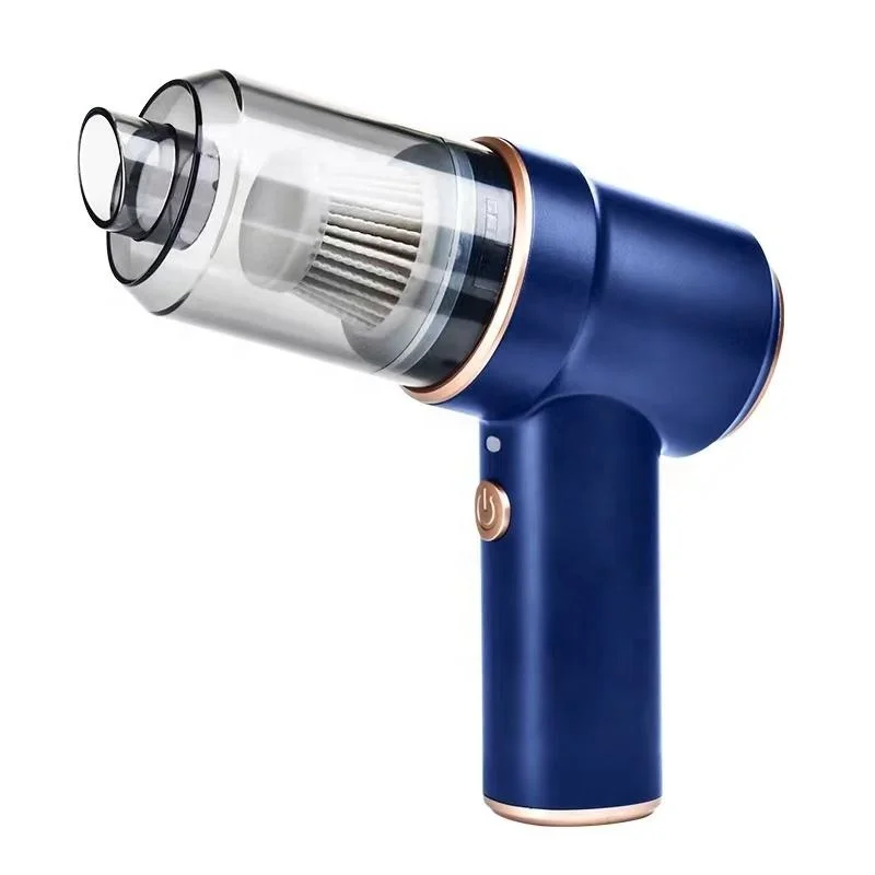 Синий беспроводной портативный бытовой автомобильный пылесос 5000 ПА высокомощный Аккумуляторный ручной автомобильный пылесос