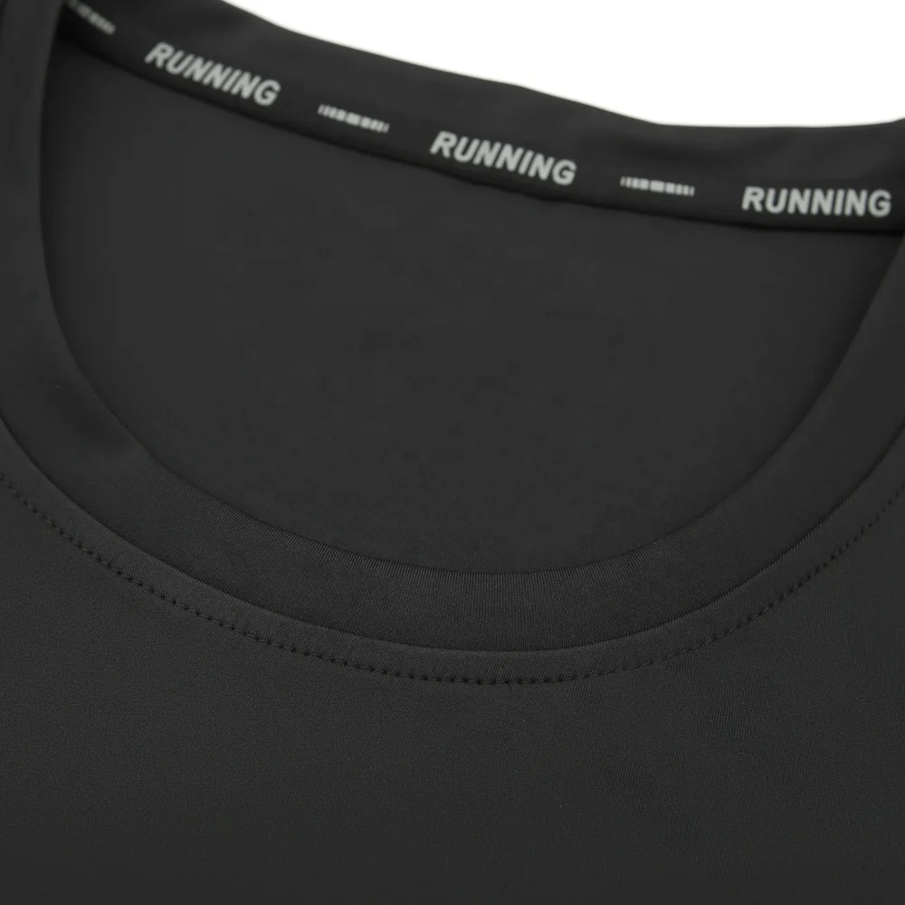 Oem Crew Neck Polyester Tshirt Blank Quick Dry Pullover Custom Logo Plain Oversized Long Sleeve T Shirt For Men