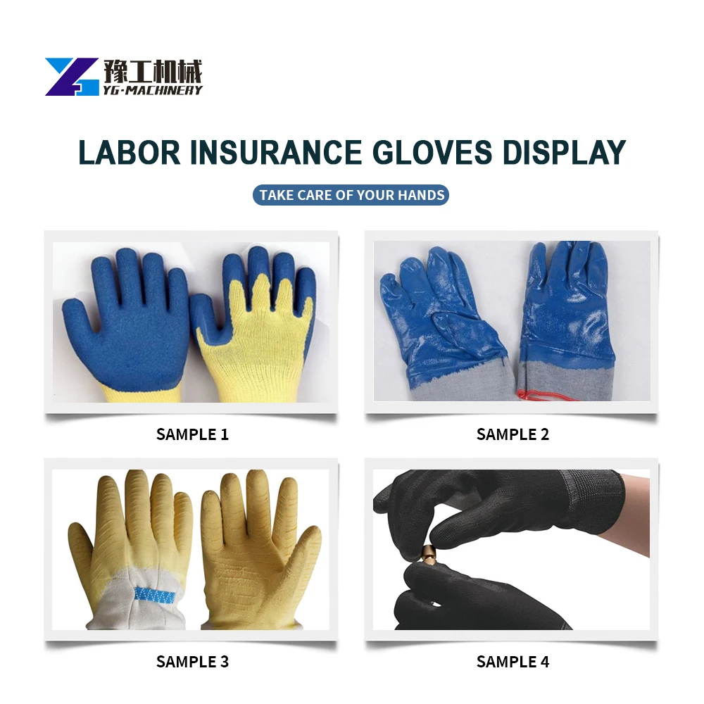 7g 10g 13g Automatic Labor Glove Maker Knit Cotton Working Glove With PVC Dots
