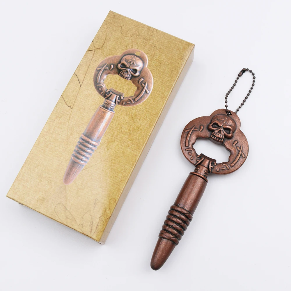 Custom Design Alloy Opener Skull And Bullet Type Vintage Bronze Opener Creative Multi-function Beer Wine Bottle Opener