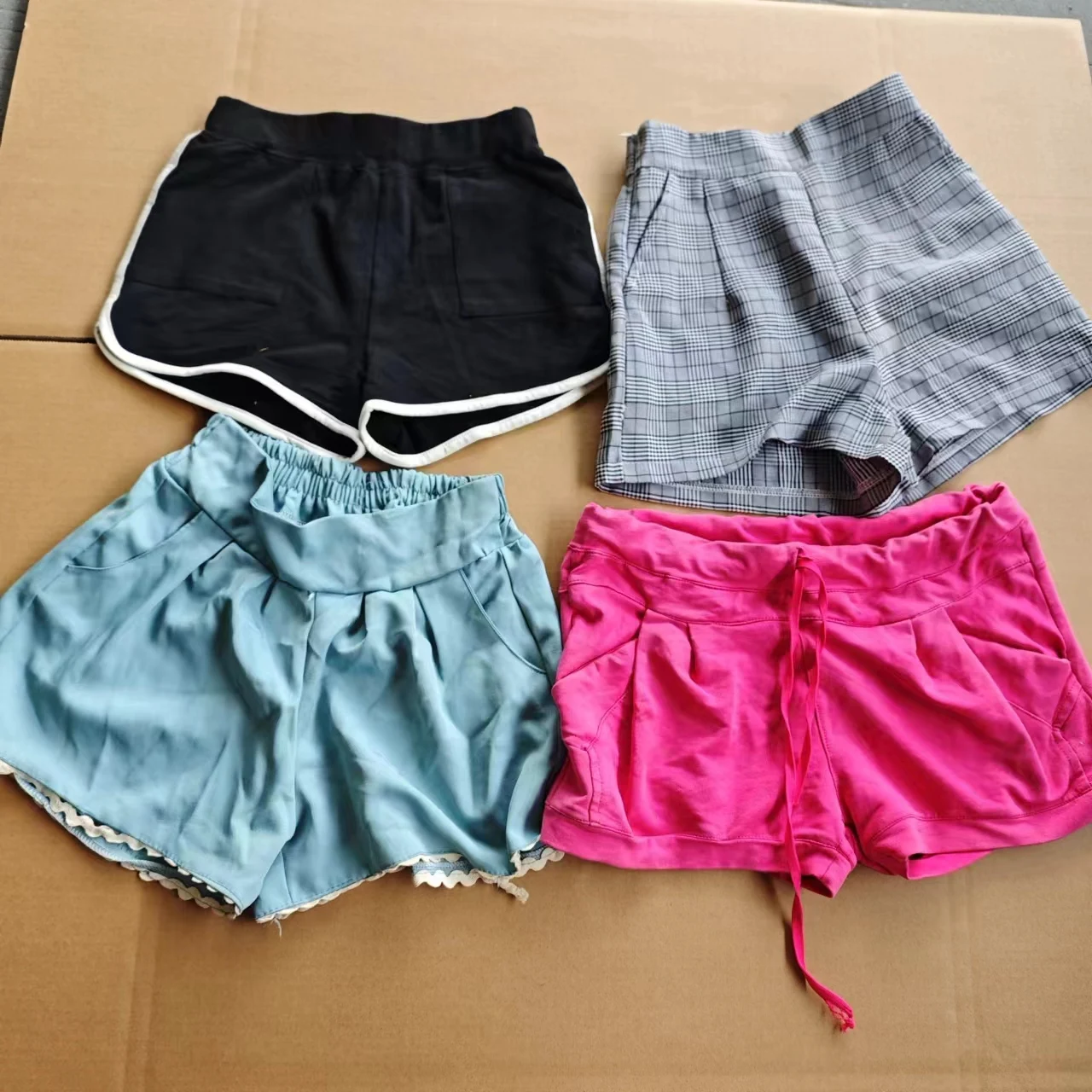 wholesale bales clothes second hand women and girls pant short used clothing shorts ukay ukay bales from usa