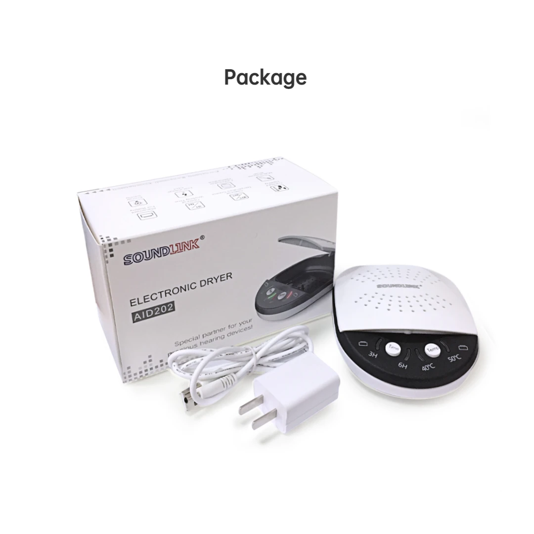 Hearing Aid Electronic Dryer Dehumidifier Drying Case with Multi Functional Cleaning Brush Aid 202