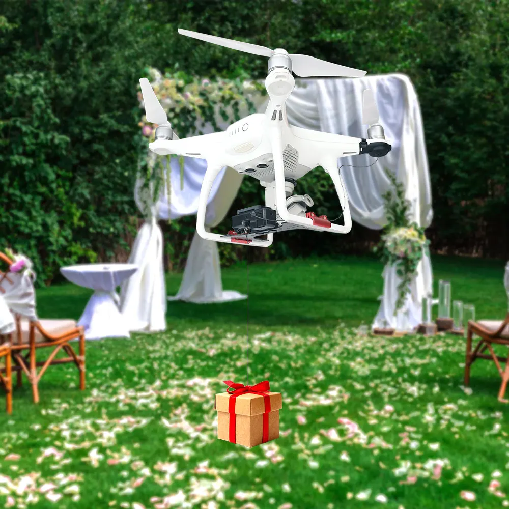 Метатель системы для DJI phantom 4 /DJI phantom 3 беспилотных летательных аппаратов для доставки прикорма и оснастки обручальное кольцо подарок доставить звездного неба крюк Метатель Дрон аксессуары