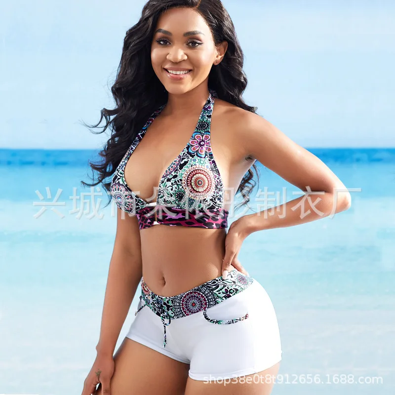 Z83820 Fashion 2022 Sexy Print Backless swimwear women Bikinis Set