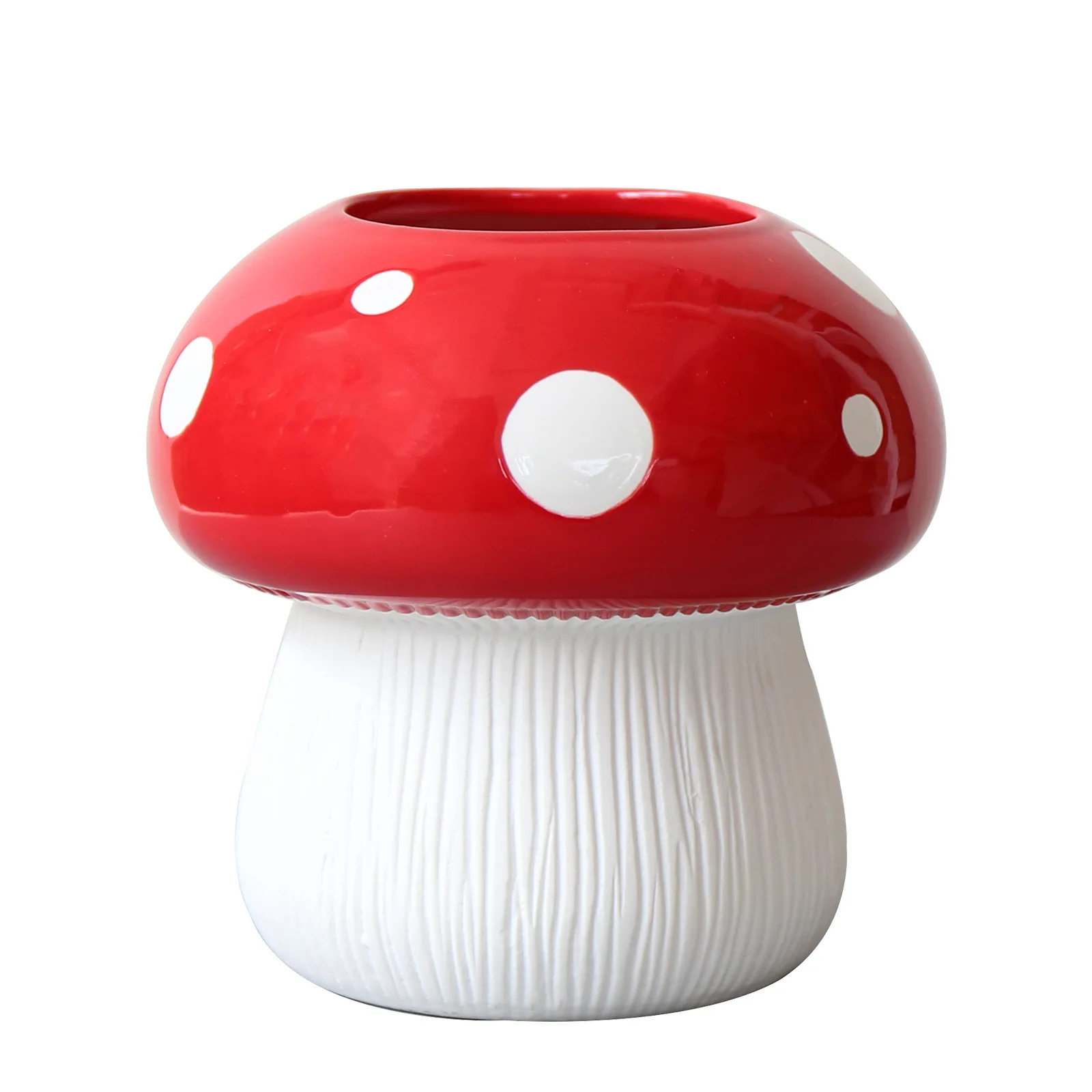 New Style Cute Creative Mushroom Porcelain Flower Vase Ceramic for Home Decoration