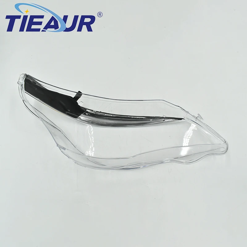 TIEAUR Transparent Plastic Car Headlight Lens Cover for E60 2008-2010  Year