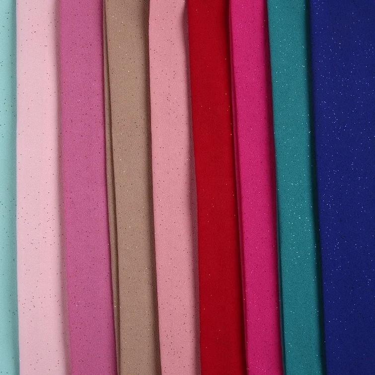 
Africa fabric dress GEORGETTE WOVEN 4 way stretch brushed spandex elastic polyester wholesale sequin fabric 