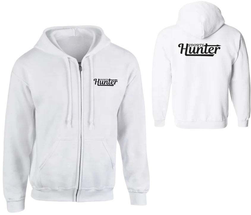100% Cotton Fleece Men Hoodie in White Color Men Zip up Hoodie Winter Collection
