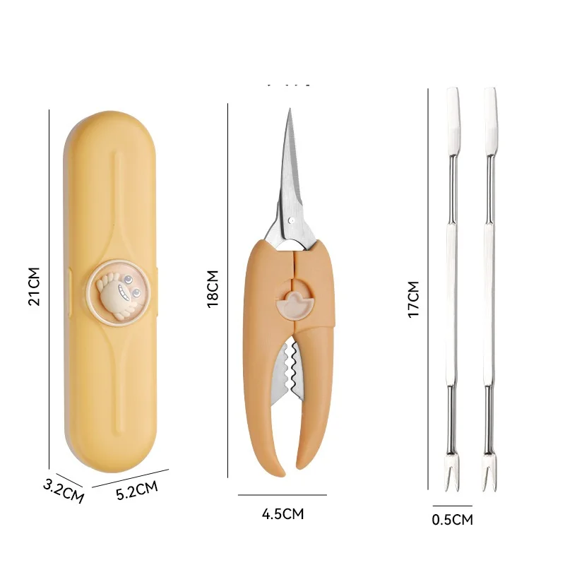 Seafood Tool Multifunction Lobster Crackers Picks Stainless Steel Seafood Crackers Crab Forks Crab Pliers