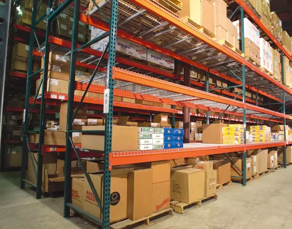 Регулируемый Шаг 50,8 мм, стеллажи для поддонов в форме слезы зеленого и оранжевого цвета для склада