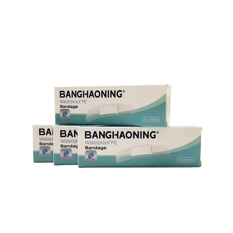 Banghaoning PE OEM Printed band aid Adhesive Bandage waterproof Adhesive Plaster Band Aid Plaster adhesive plaster
