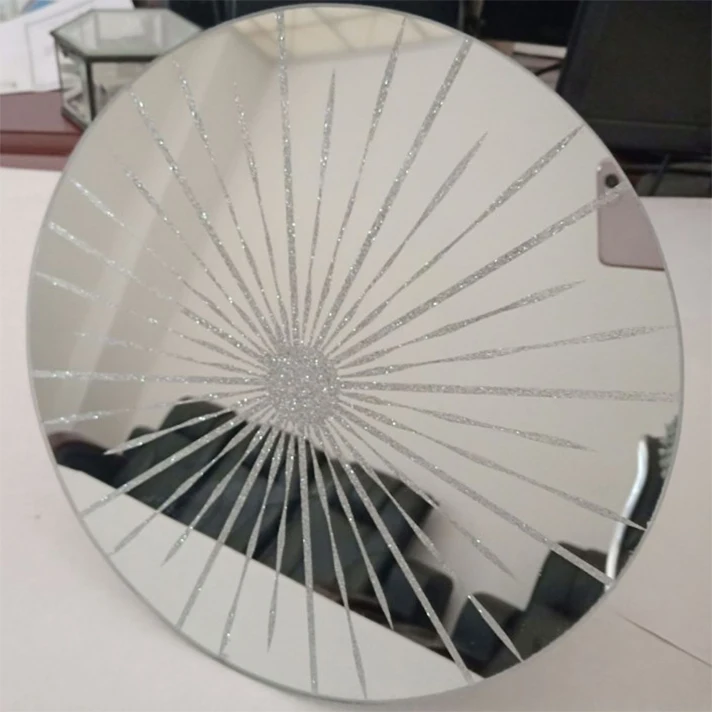 Glass factory Best Quality Round Beveled Silver