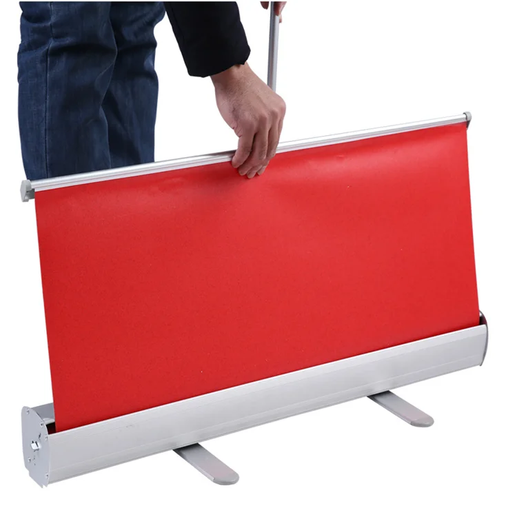 Aluminum alloy rolling display frame banner roller shutter telescopic display frame shop information signboard 85x200
