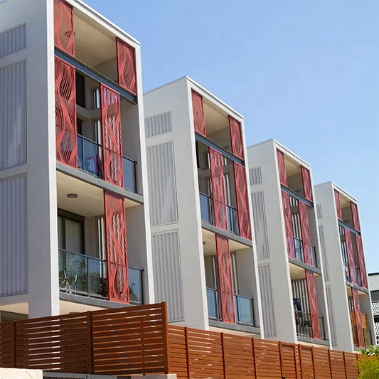 Sunshade Design aluminum metal panels  on Building