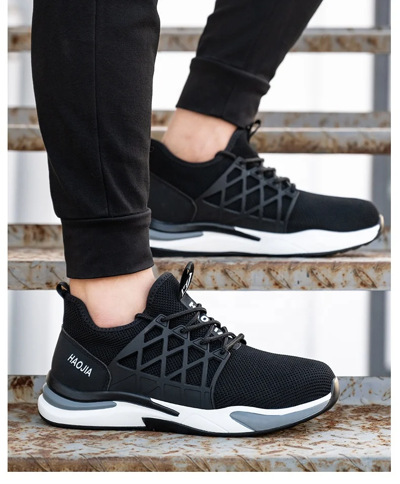 Hot Selling Industrial Protective Fashion Breathable Work Boot Casual Trainers Steel Toe Sneaker Safety Shoes for Men