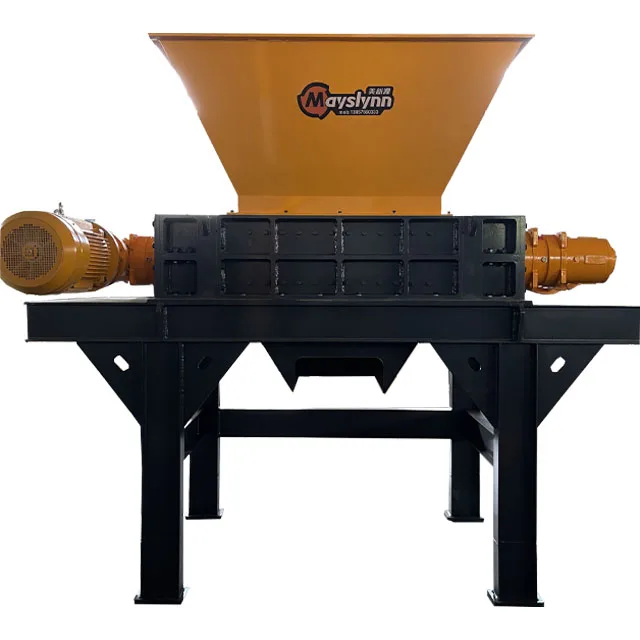 Double shaft shredder machine for plastic shredding
