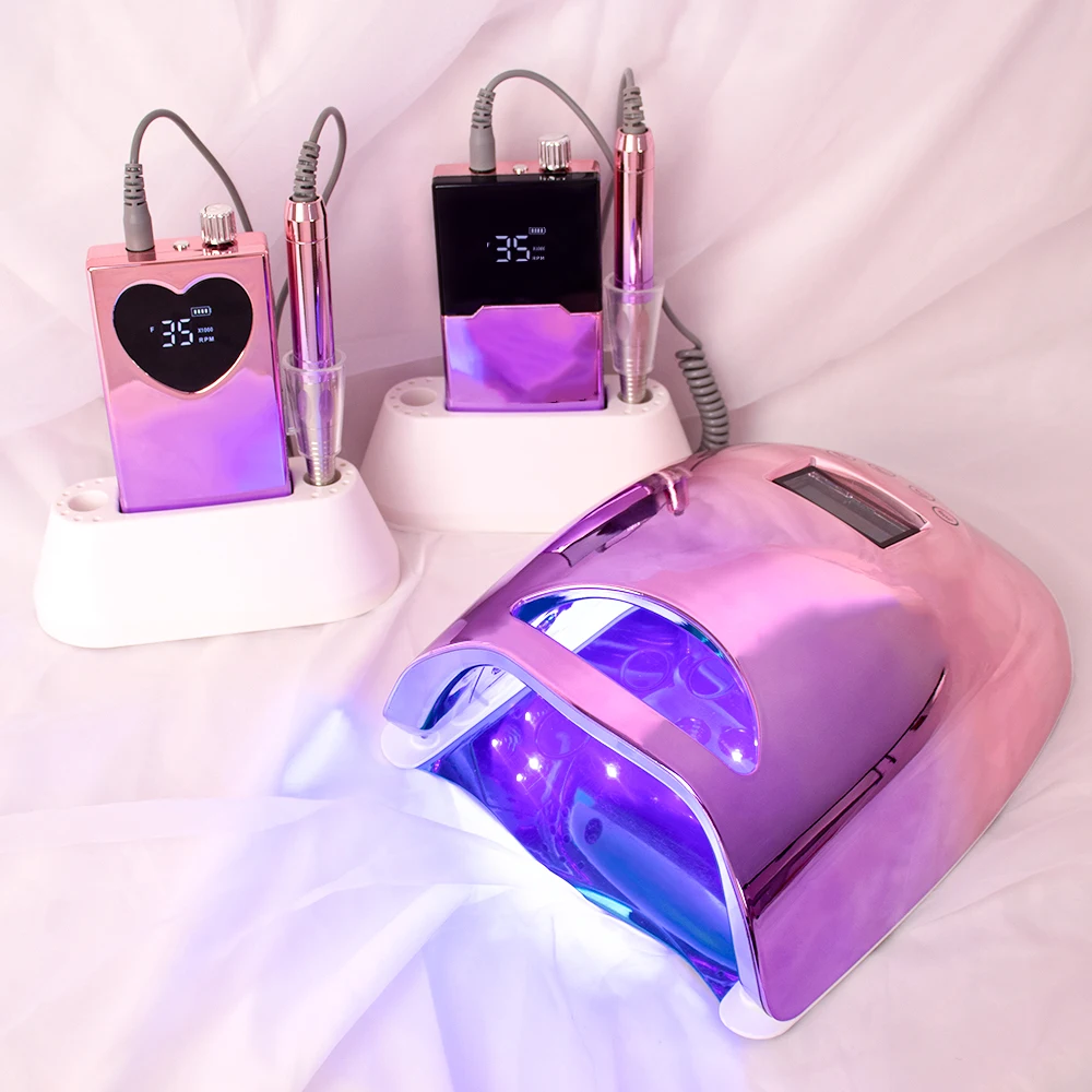 2022 New Arrival 48w pro cure wireless dual light rechargeable cordless sun uv led gel dryer nail lamp for salon manicure
