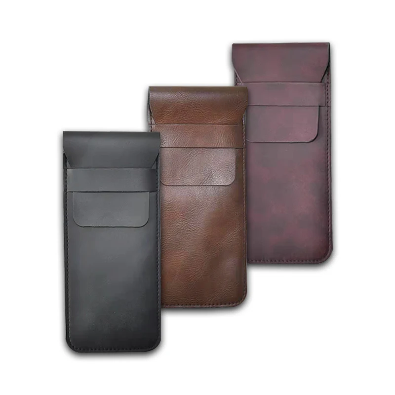 Multi-Purpose Pen Pocket Holds with Lid Leather Pocket Protector for Pens