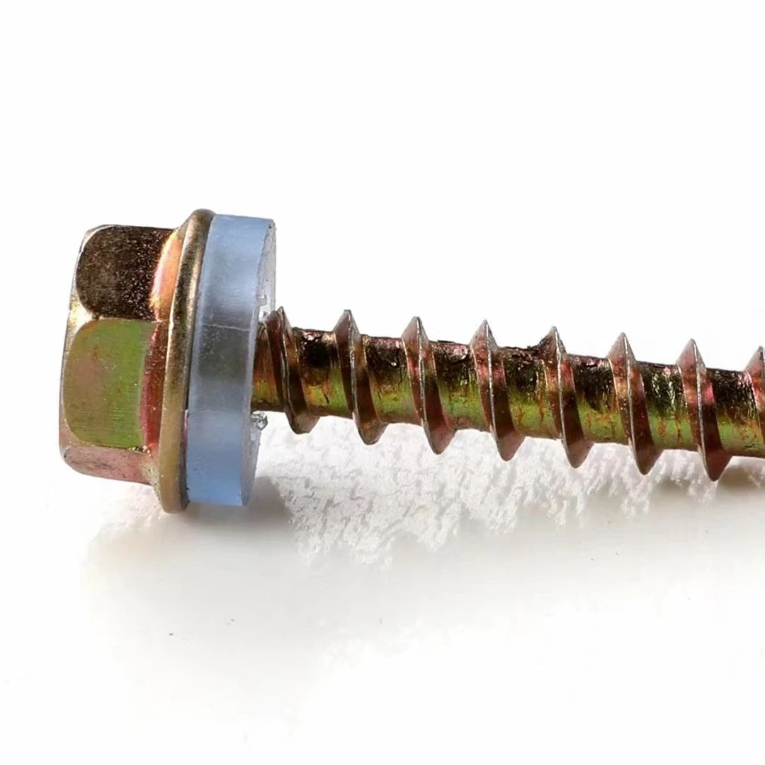 manufacturer of hex head autoperforante hexagonal tornillo self drilling tek screw with EPDM rubber washer