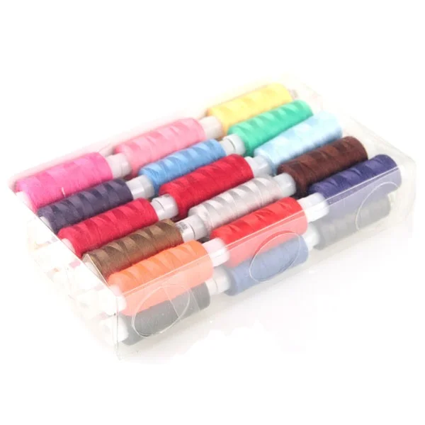 best selling  100% polyester colored 180 yard sewing thread high quality polyester exquisite embroidery thread