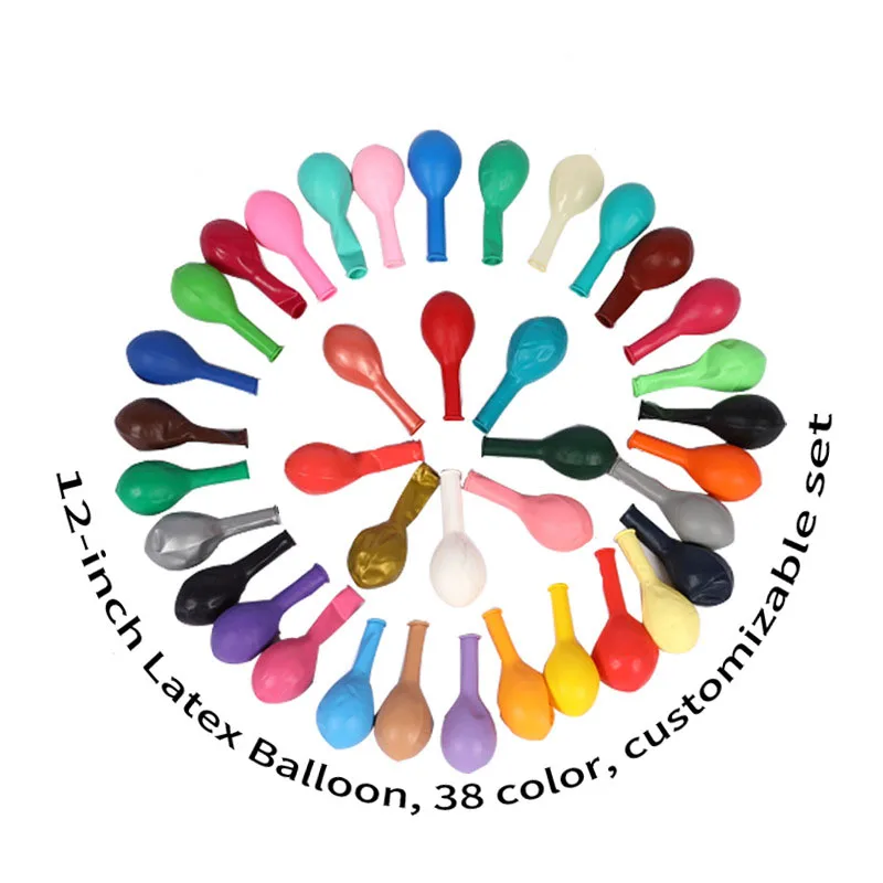 Wholesale 12 inch 2.8g matte balloon customizable latex balloons set Printed balloons