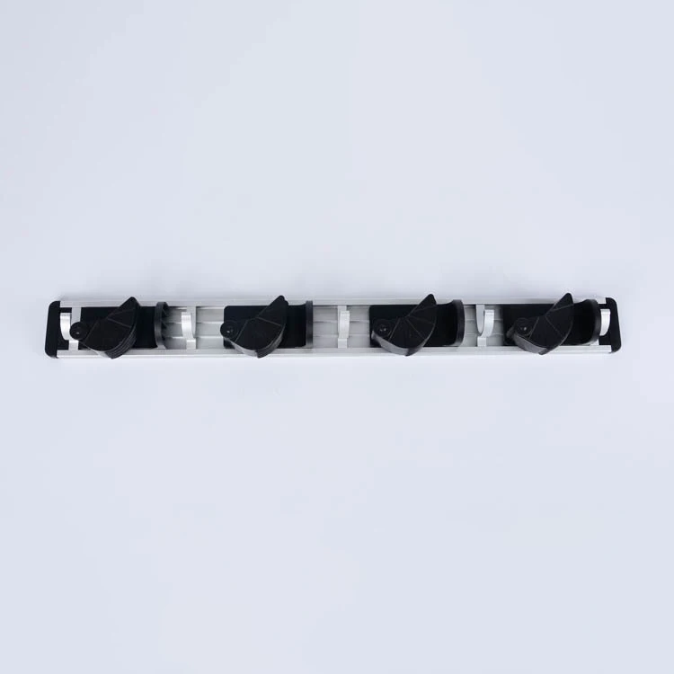 Drop Shipping Multifunctional Rotatable Broom Holder No Punch Bathroom Mop Clip Wall-mounted Aluminium Alloy Mop Holder