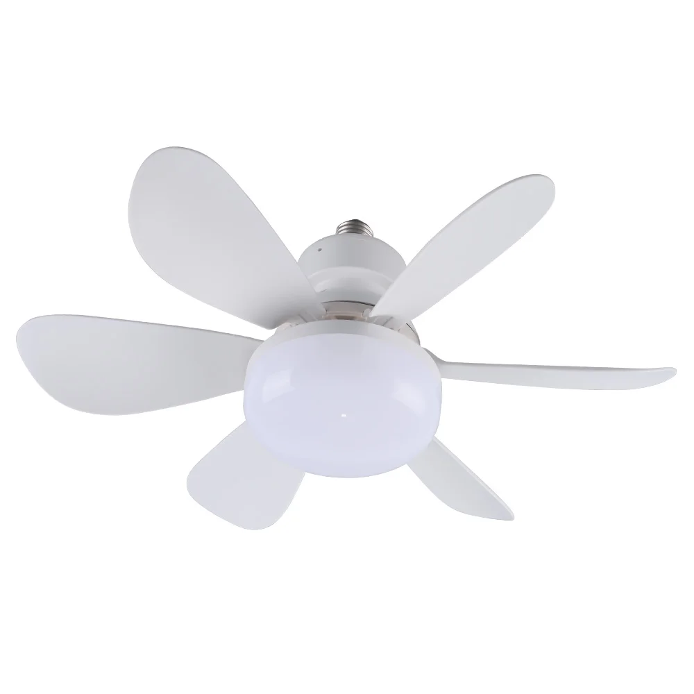 New Modern Ceiling Fans With Remote Control Indoor LED Lamp Fan E27 Converter Base Smart Silent Ceiling Fan light For Bedroom