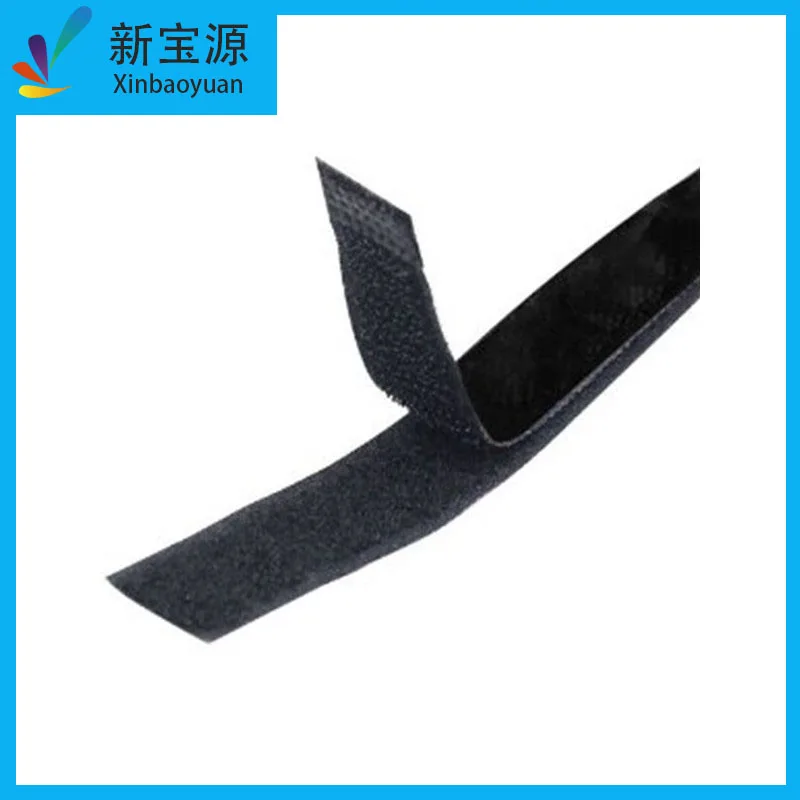 High quality soft black & white sewing custom size color 100% nylon hook and loop tape