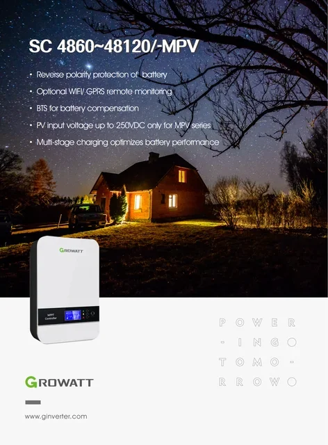 Growatt солнечный инвертор бессетевой 4860 ~ 48120 МПВ высокая эффективность с IP20 для использования в Солнечной системе