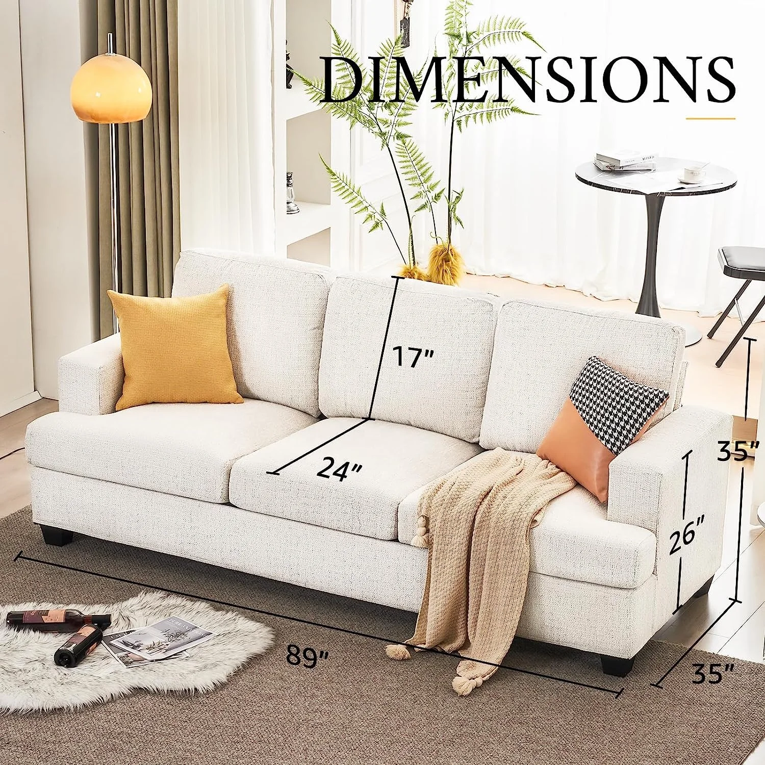 High quality french hamptons style furniture linen fabric duck feather filling comfortable loose style slipcover sofas for home