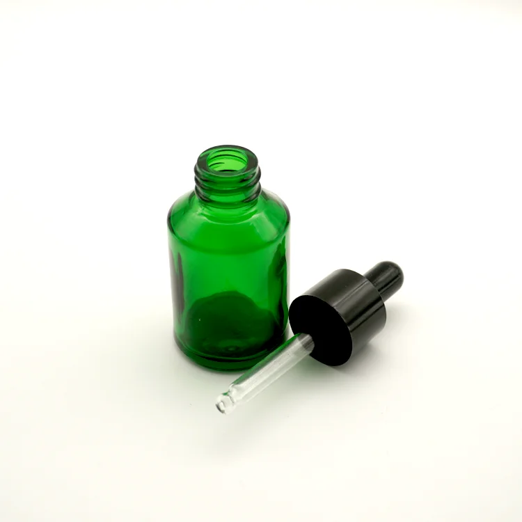 30ml Glass Dropper Bottles Green Essential Oil Bottles With Glass Pipettes Travel Bottle