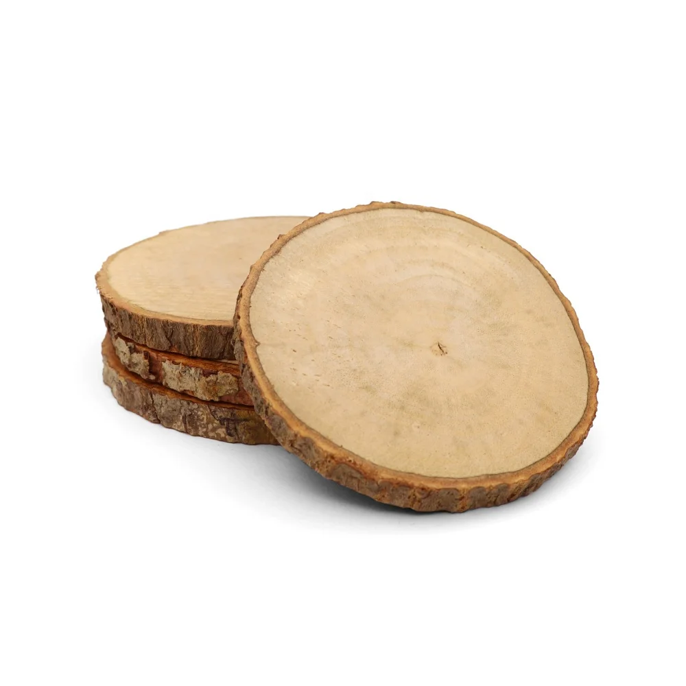 Wholesale log color wooden coaster custom color stylish blank wooden coaster wooden round coaster