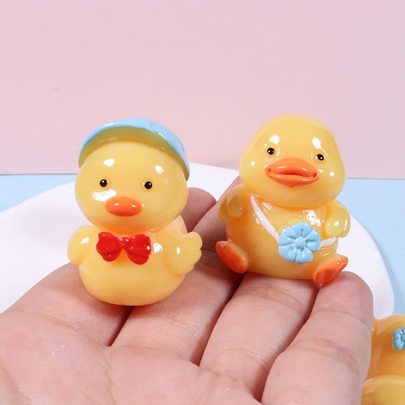 Горячая распродажа милые белые желтые полимерные формы Домашние животные 3d искусственная утка прелести для diy
