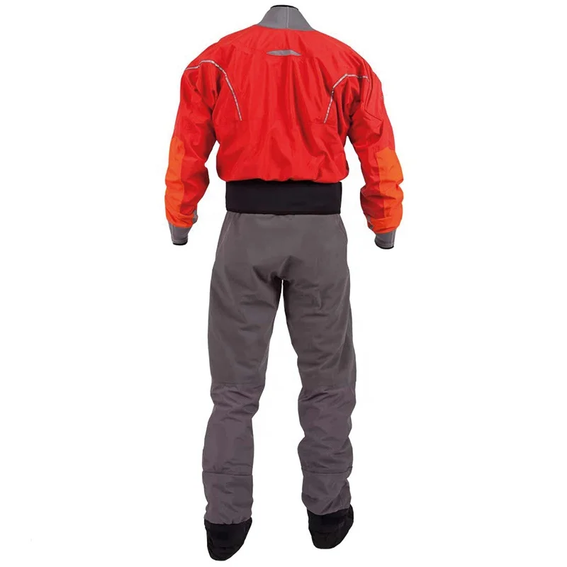 Men Latex Neck Front Zip Dry Suit Kayaking Paddling Rafting Suits Waterproof Breathable Drysuit