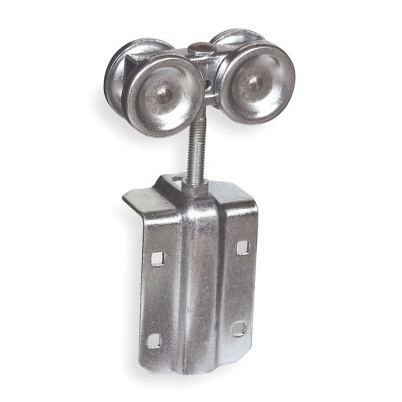 WEKIS Galvanized Heavy Duty Sliding Barn Door Hardware Pulley Set Dual Axis Slide Gate Hanging Roller Box Rail Hanger