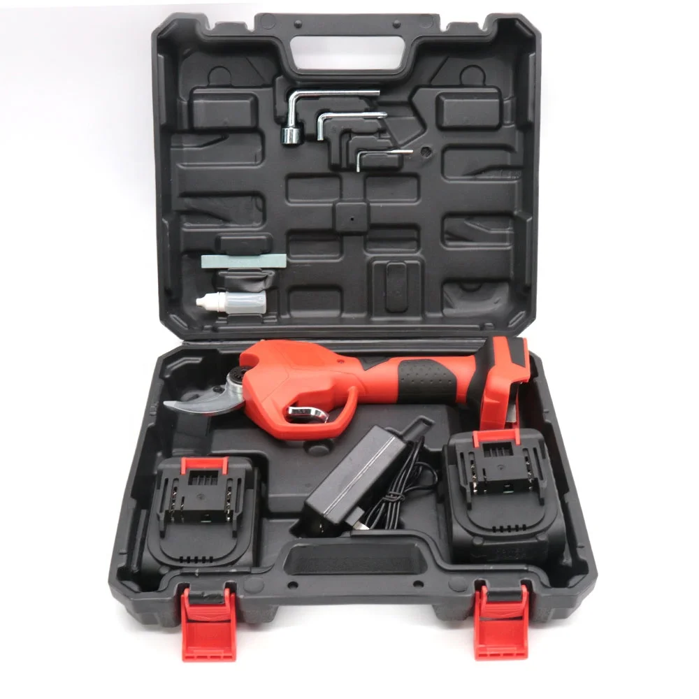 21V Cordless Pruners Electric Tree Pruning Scissor 25mm SK5 Garden Shears Thick Branch Shear Portable Fruit Tree Pruning Shears
