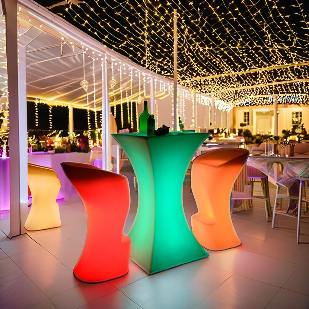 bar counter bar table and chair led furniture cocktail table led bar table for wedding party night club
