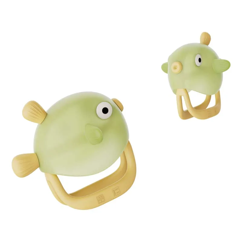 Anti Sucking Finger Mitten Teething Toys BPA Free Cute Fish Nipple Fin Pacifier Soothing Baby Sensory Silicone Teether