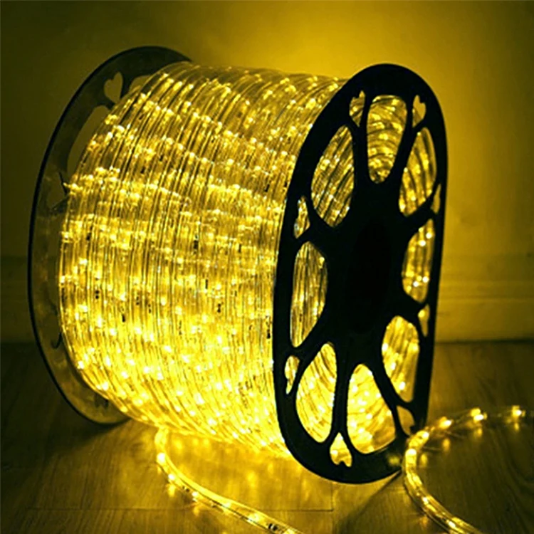 Two-Line LED Backlight Strip round Tube with Transparent PVC Waterproof Warm White Light for Landscape Outdoor Use